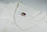 Чоловіча футболка поло біла щільна Premium polo Fruit of the Loom,M, фото 3
