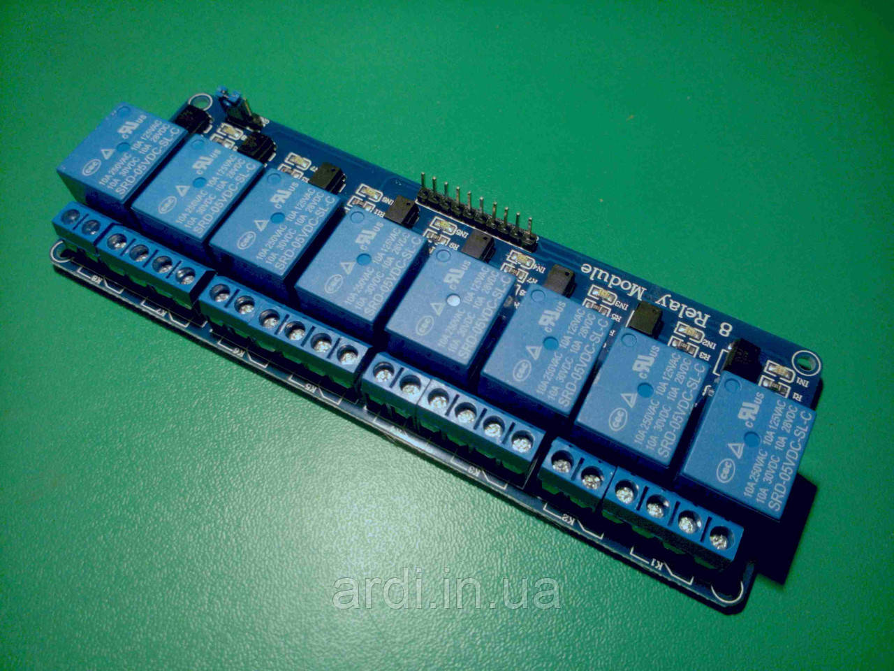 8 канальний релейний модуль 5В, Arduino