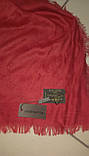 Хустка кашеміровий великий візерунками Луї Віттон (репліка),червоного кольору, фото 2