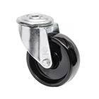 Колесо 4305-NT-125-P, Ø 125 мм, до +300ºС, поворотне колесо з отвором, 43 Norma Therm, термостійке фенольне колесо