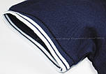 Синє чоловіче поло з білими смужками (темно-синій) Fruit of the Loom, S, фото 4