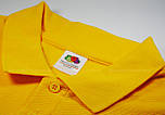 Чоловіча футболка поло жовта щільна (сонячно-жовтий) Premium polo Fruit of the Loom, S, фото 2