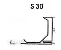 Шинорейка, фланцевый профиль S-30 толщ. 0,7 мм (производство Украина)