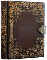 Щоденник FLT А5 на магнітній кнопці Слов'янський (шкіра)