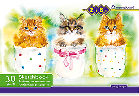 Альбом для малювання А4, 30 аркушів, 120 г/м2, на скобі, KIDS Line (ZB.1425)