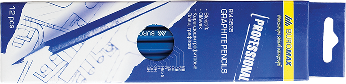 Набір олівців для креслення Buromax PROFESSIONAL MIX12 шт. BM.8565