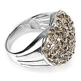 Срібне кільце з рахтопазами "Сердечко", розмір 18.2, фото 4