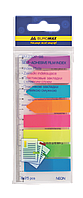 Закладки пласт. з клейким шаром NEON 45х12мм+42х12мм, 8х25арк., асортіВМ.2307-98