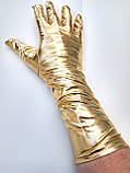 Рукавички довгі карнавальні золото, фото 2