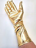 Рукавички довгі карнавальні золото, фото 3