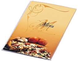 Папка Panta Plast МЕНЮ PIZZA, А4, PVC, три сторони, прозора 0309-0046-99