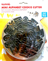 Вырубка кондитерская Алфавит английский набор 26 форм металл