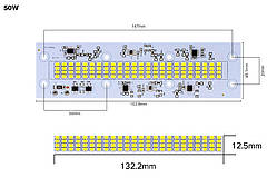 Smart IC SMD LED 50w 164х45 Світлодіод 50w Світлодіодна збірка 4600Lm + Драйвер