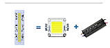 Smart IC SMD LED 50w 164х45 Світлодіод 50w Світлодіодна збірка 4600Lm + Драйвер, фото 2