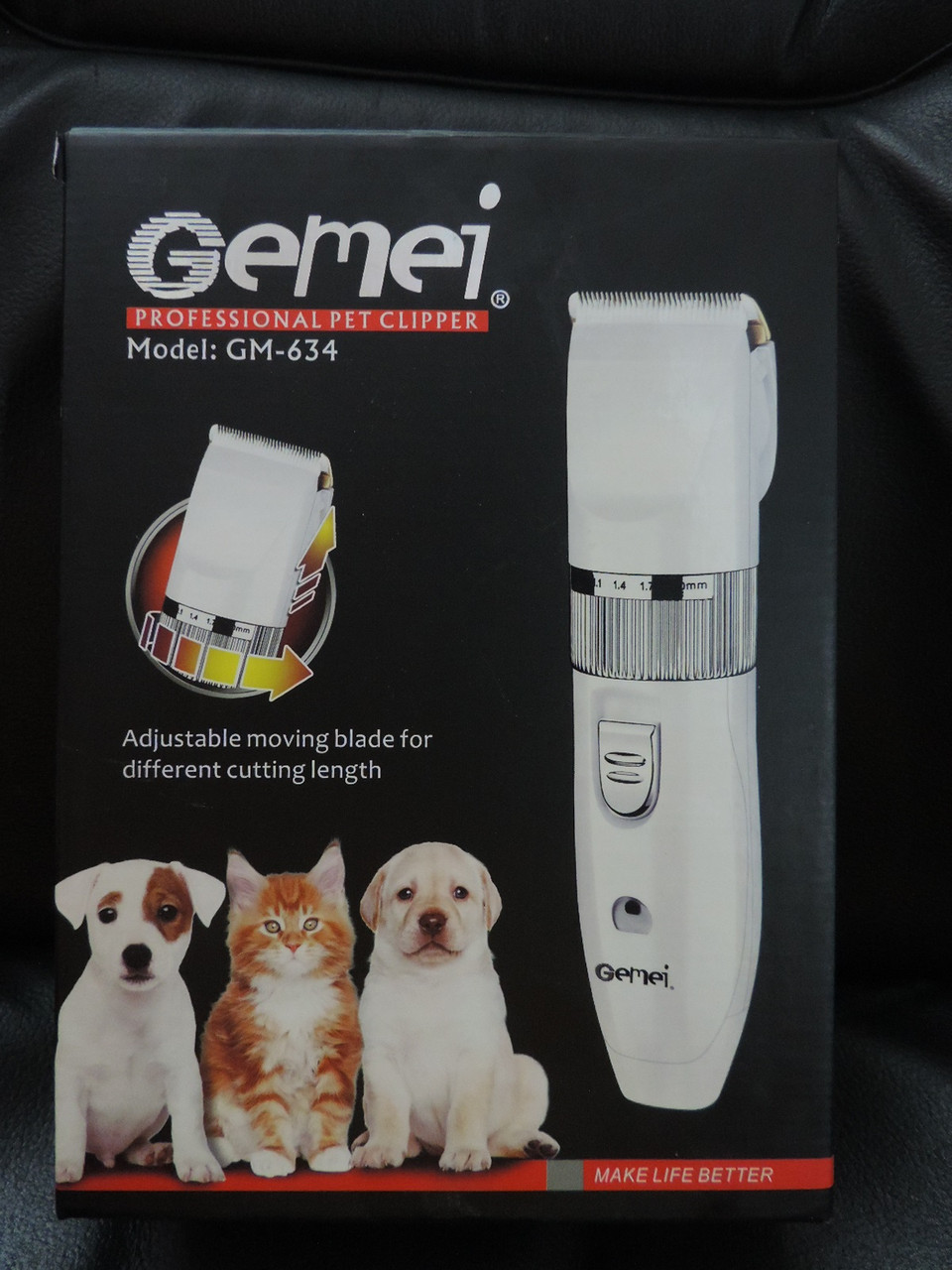 Керамическая машинка для стрижки животных аккумуляторная "Gemei" - фото 7 - id-p512073192
