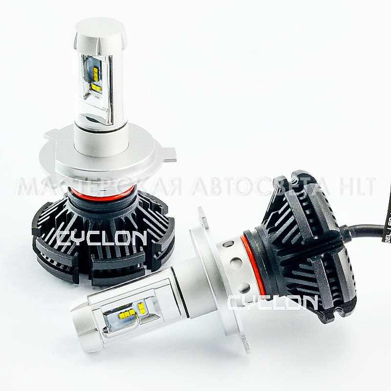 Світлодіодна автомобільна лампа головного світла Cyclon LED H4 Hi/Low 6000 K 6000 Lm PH type 7