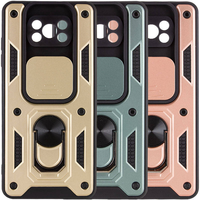 

Ударопрочный чехол Camshield Serge Ring for Magnet для Xiaomi Poco X3 NFC / Poco X3 Pro, Зелёный