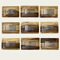 Чабань-интроверт “Simple” орех, с металлическим поддоном, 28*18*4,5 см