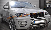 Захист переднього бампера кенгурятник з нержавійки на Bmw X6 2008-2014