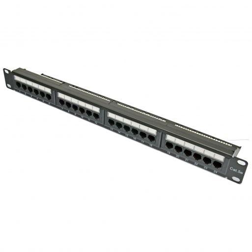 Патч-панель 19" 24хRJ-45 UTP кат.5e, с задним организатором, фото 1