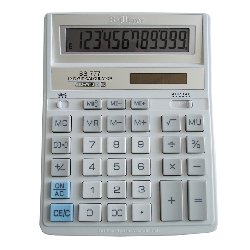 Калькулятор Brilliant BS-777WH 12р., 2-піт, білий