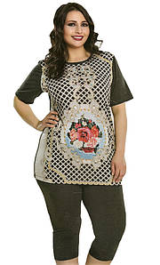 Костюм жіночий футболка з бриджами