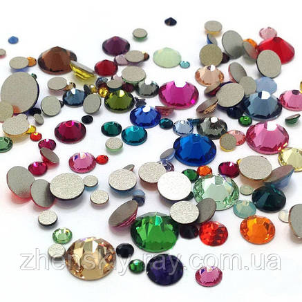 Набір каменів Swarovski різних кольорів і розмірів, 1400 шт., фото 2