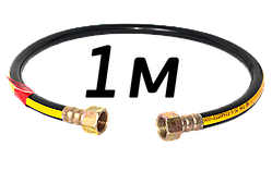 Шланг для газу гумовий 1/2" ВВ 1,0 м чорний