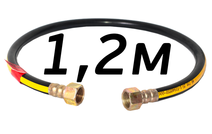 Шланг для газа резиновый 1/2" ВВ 1,2м черный (ID#53238911), цена: 238 ...