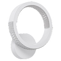 Світильник світлодіодний настінний, бра LUMINARIA AKRILIKA ROUND 17W 1R ON/OFF WHITE/CLEAR 220V IP20