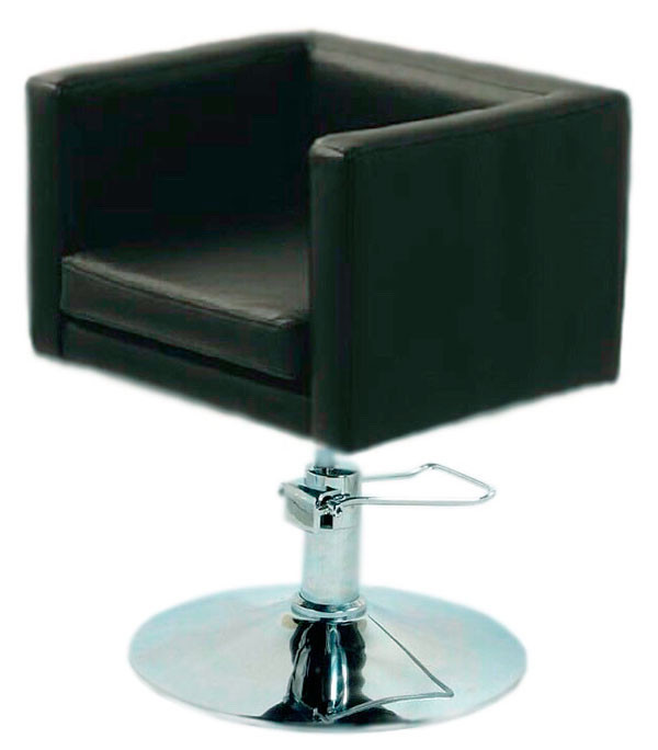 Кресло парикмахерское Марс черное, искусственная кожа поворотное с гидроподъемником - фото 1 - id-p512363816