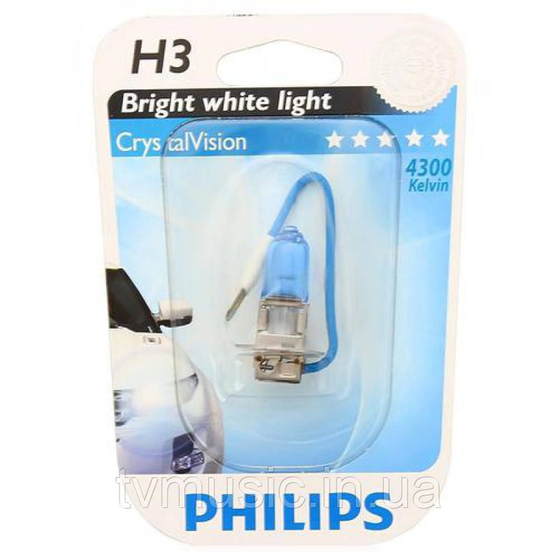 Галогенна лампа Philips Crystal Vision H3 12 V 55 W (12336CVB1)