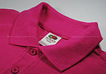 Чоловіча футболка поло малинова щільна Premium polo Fruit of the Loom,3XL, фото 3