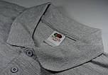 Чоловіча футболка поло сіра щільна (сіро-ліловий) Premium polo Fruit of the Loom,3XL, фото 3