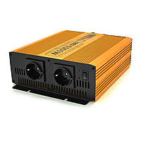 Инвертор напряжения Mexxsun MXSPSW-1000, 12V/220V, 1000W с правильной синусоидой, 2 Shuko, клеммные провода, Q4
