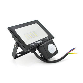 Прожектор LED c датчиком руху Vg-20W, IP65, 6500K, 2700Лм. Box