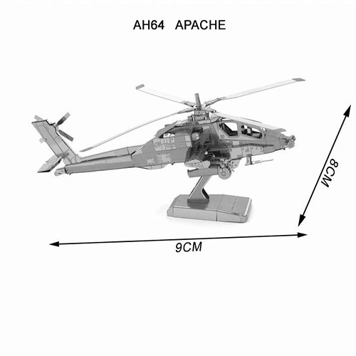 Металевий 3D конструктор вертоліт AH64 APACHE