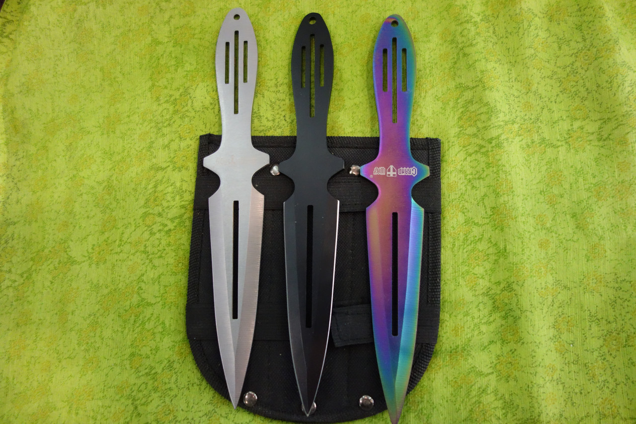Набір відмінних метальних ножів ,3 в1