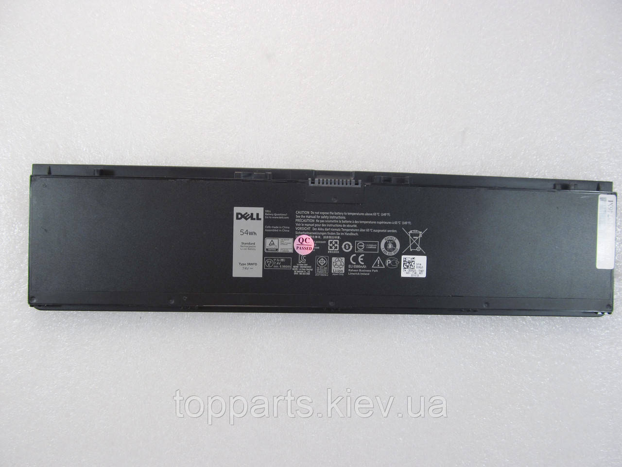 Батарея для ноутбука Dell Latitude E7440 3RNFD, 6986mAh (54Wh), 6cell, 7.4V, Li-ion, чорна, ОРИГІНАЛЬНА