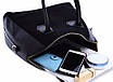 Жіноча сумка чорна зі вставками замші, фото 3