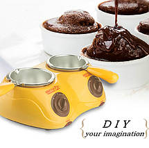 Електричний набір для фондю з двома чашами Chocolatiere, фото 3
