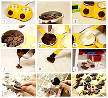 Електричний набір для фондю з двома чашами Chocolatiere, фото 3