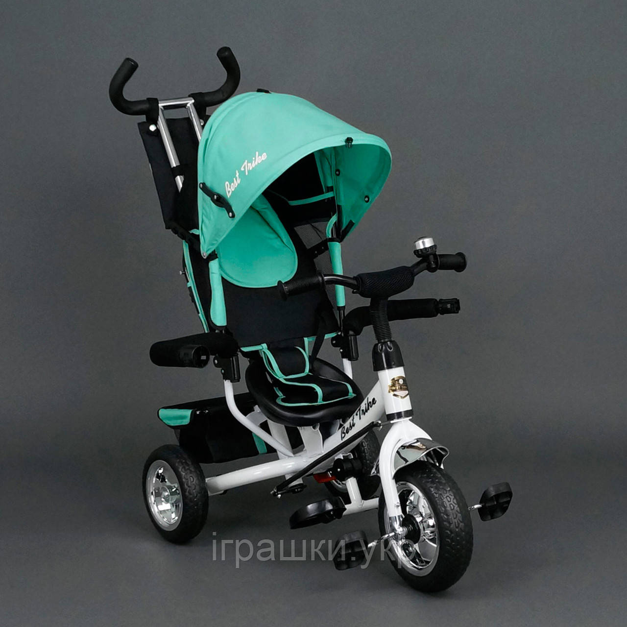 Триколісний дитячий велосипед Best Trike 6588 бірюзовий, колесо піна, фото 1