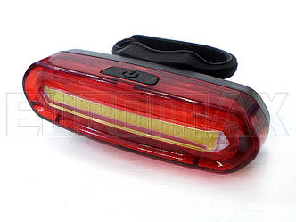 Ліхтар велосипедний USB червоний/білий C09-096-RW 200шт 7837