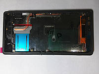 Дисплей (экран) Sony Xperia Z2, D6502, D6503 с сенсором и рамкой черный