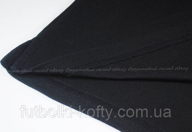 Комбинированное мужское поло -Чёрный/Белый