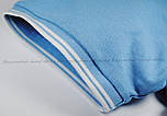 Блакитне чоловіче поло з білими смужками Fruit of the Loom, L, фото 4