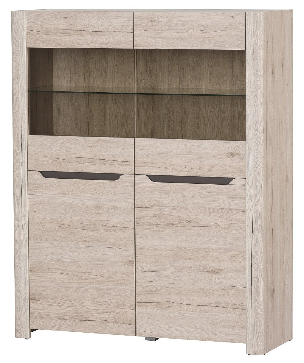 Вітрина DESJO 03 Szynaka дуб san remo - коричневий uni, фото 1