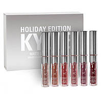 Набор жидких матовых помад Kylie Holiday Birthday Edition (6 штук)