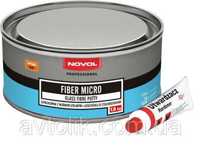 NOVOL FIBER MICRO шпаклівка зі скловолокном 1 кг із затверджувачем